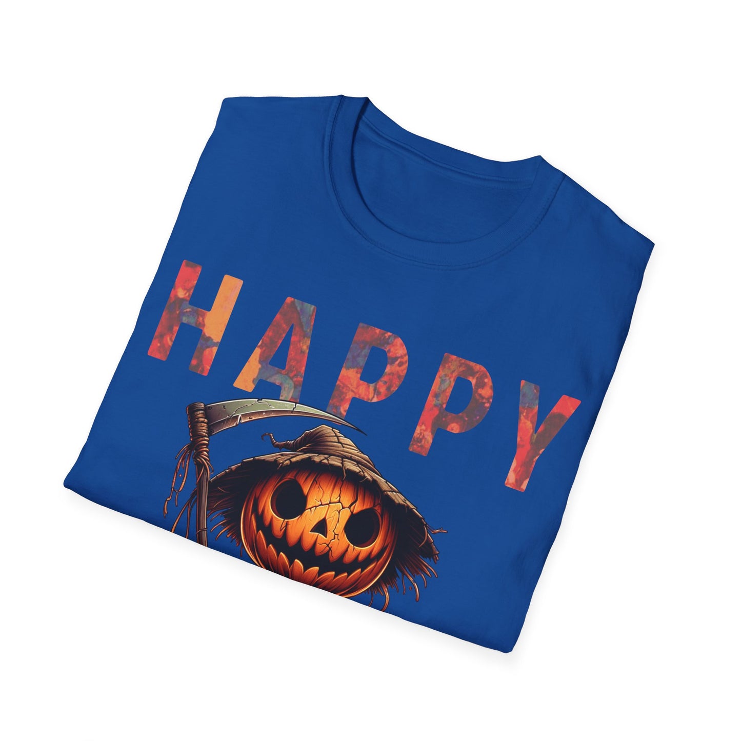 Pumpkin Grim Reaper Scary Creepy Festive Happy Halloween T-Shirt