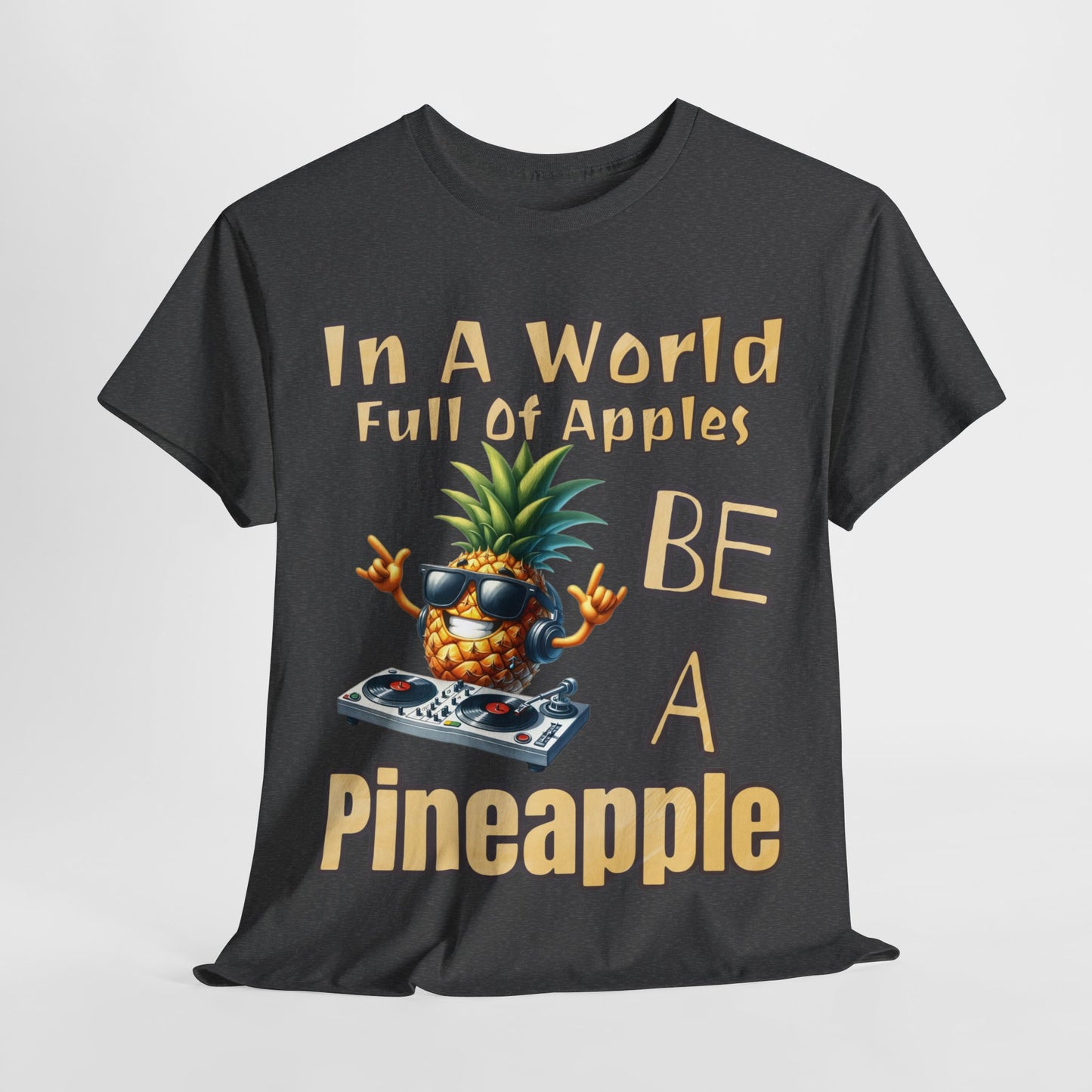 Cool Pineapple DJ Music Decks Unisex Heavy Cotton Tee