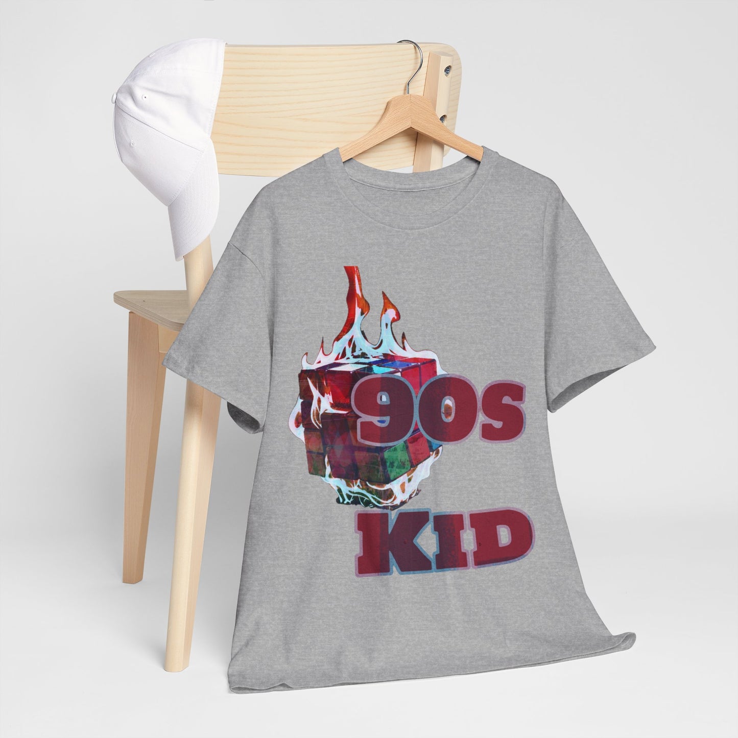 90s Kid Stunning Rubix Cube design Unisex Heavy Cotton Tee