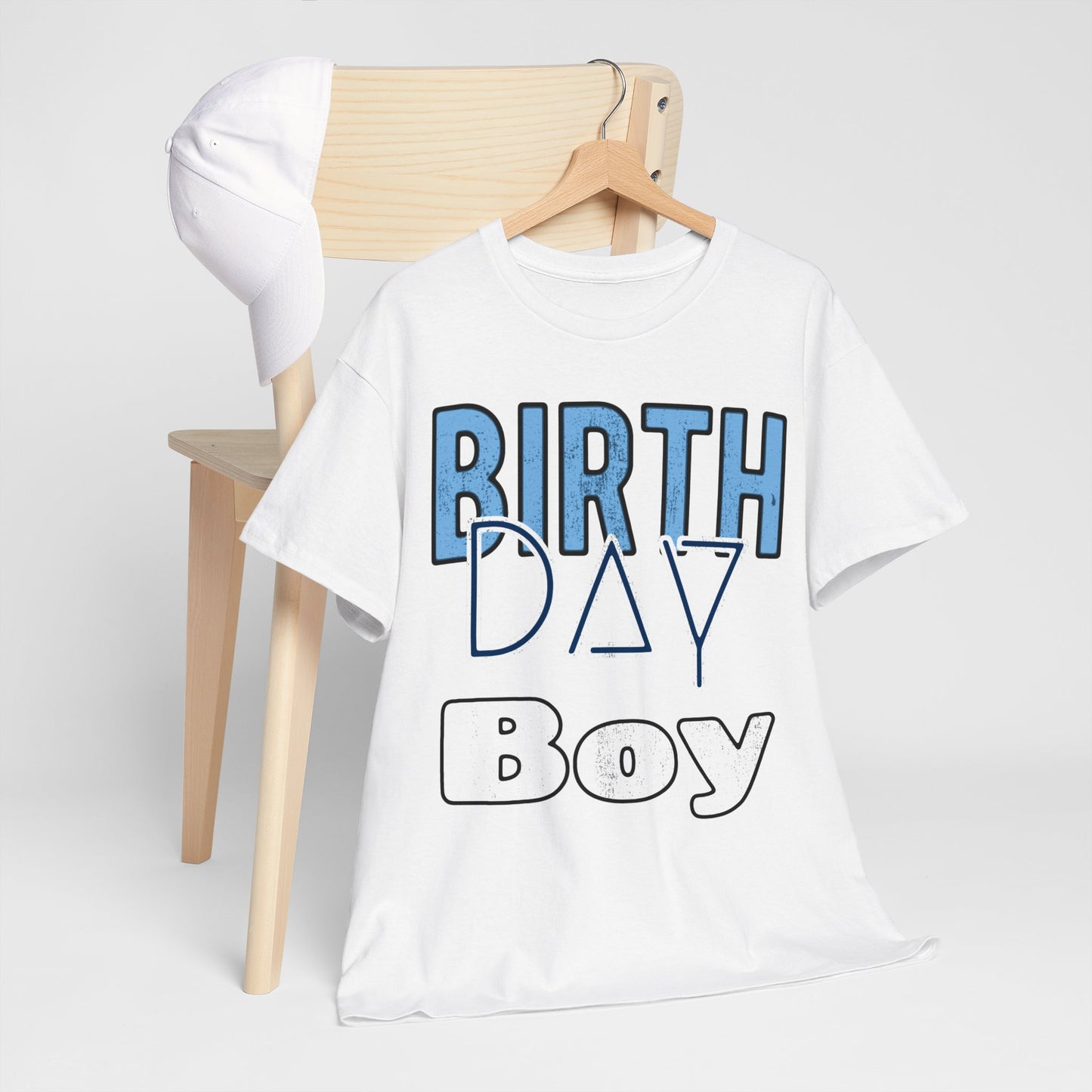 Birthday Boy Blue Washed Look Unisex Heavy Cotton Tee