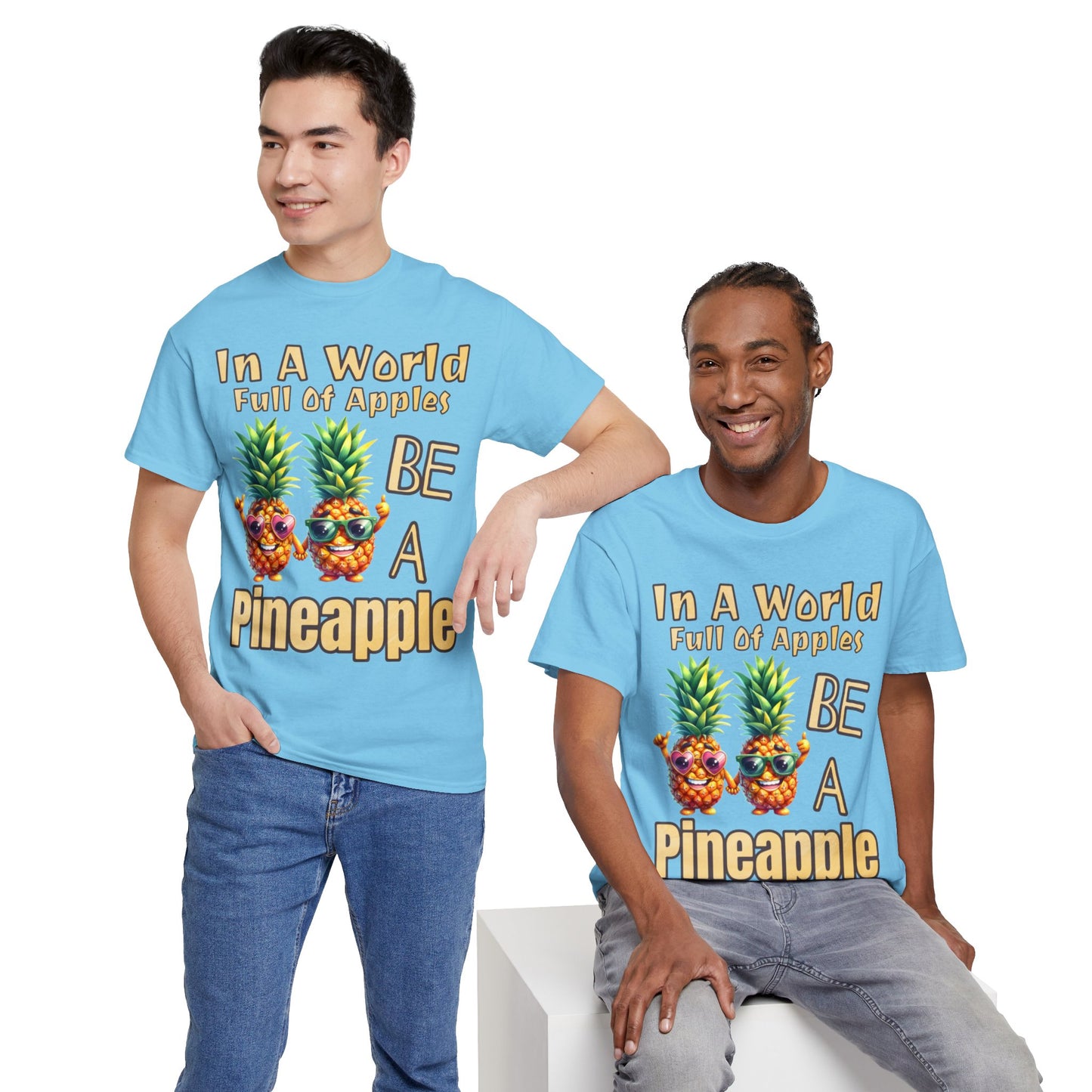 Cool Pineapple Couple Mr & Mrs Unisex Heavy Cotton Tee