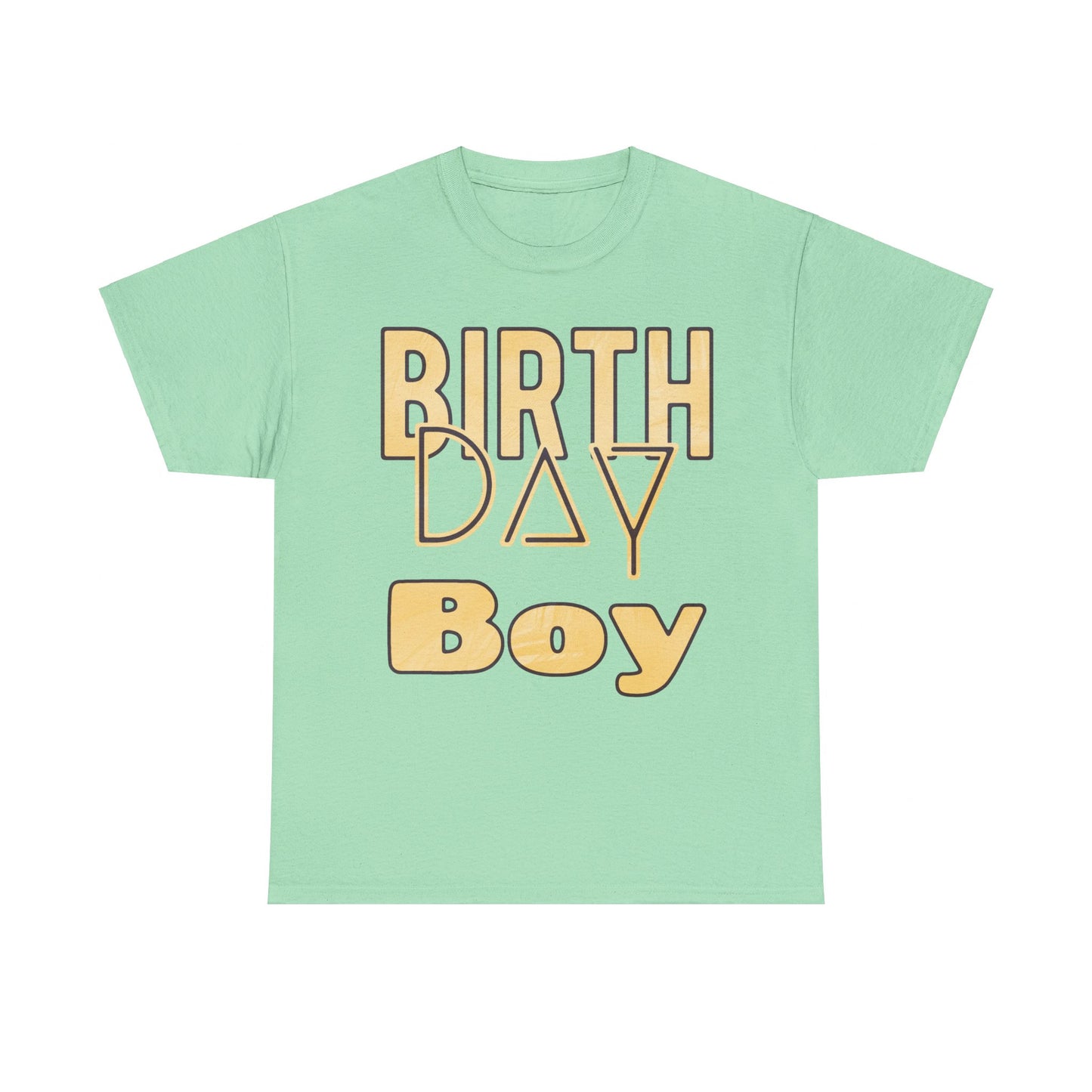 Birthday Boy Gold Washed Look Unisex Heavy Cotton Tee