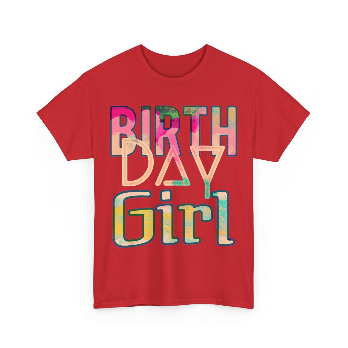 Birthday Girl Pink Street Art Unisex Heavy Cotton Tee