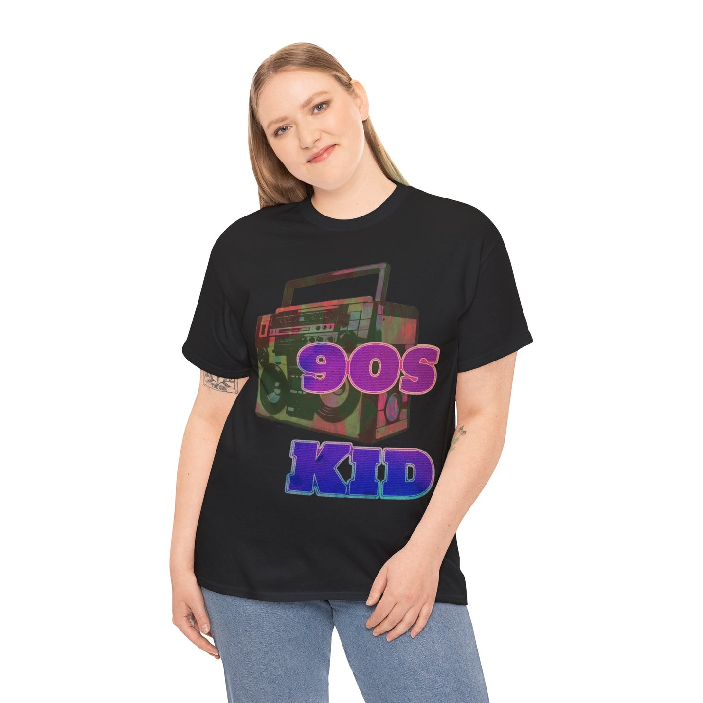 90s Kid Stunning Boombox design Unisex Heavy Cotton Tee