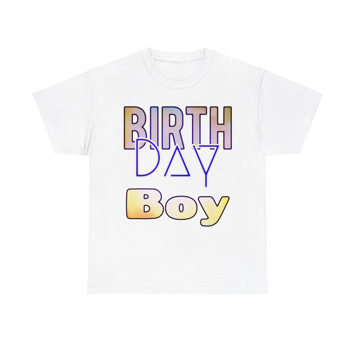 Birthday Boy Gold & Blue Unisex Heavy Cotton Tee