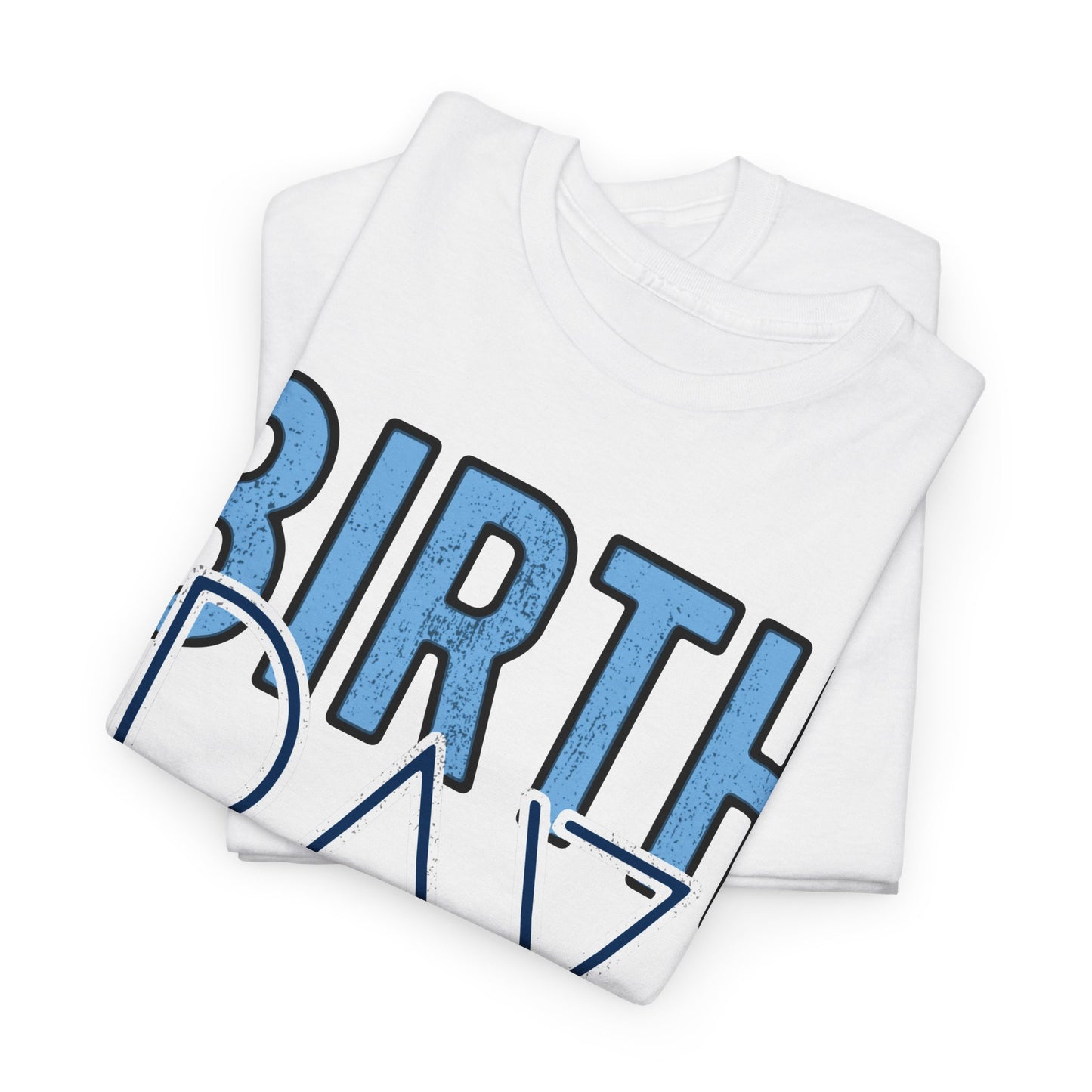 Birthday Boy Blue Washed Look Unisex Heavy Cotton Tee