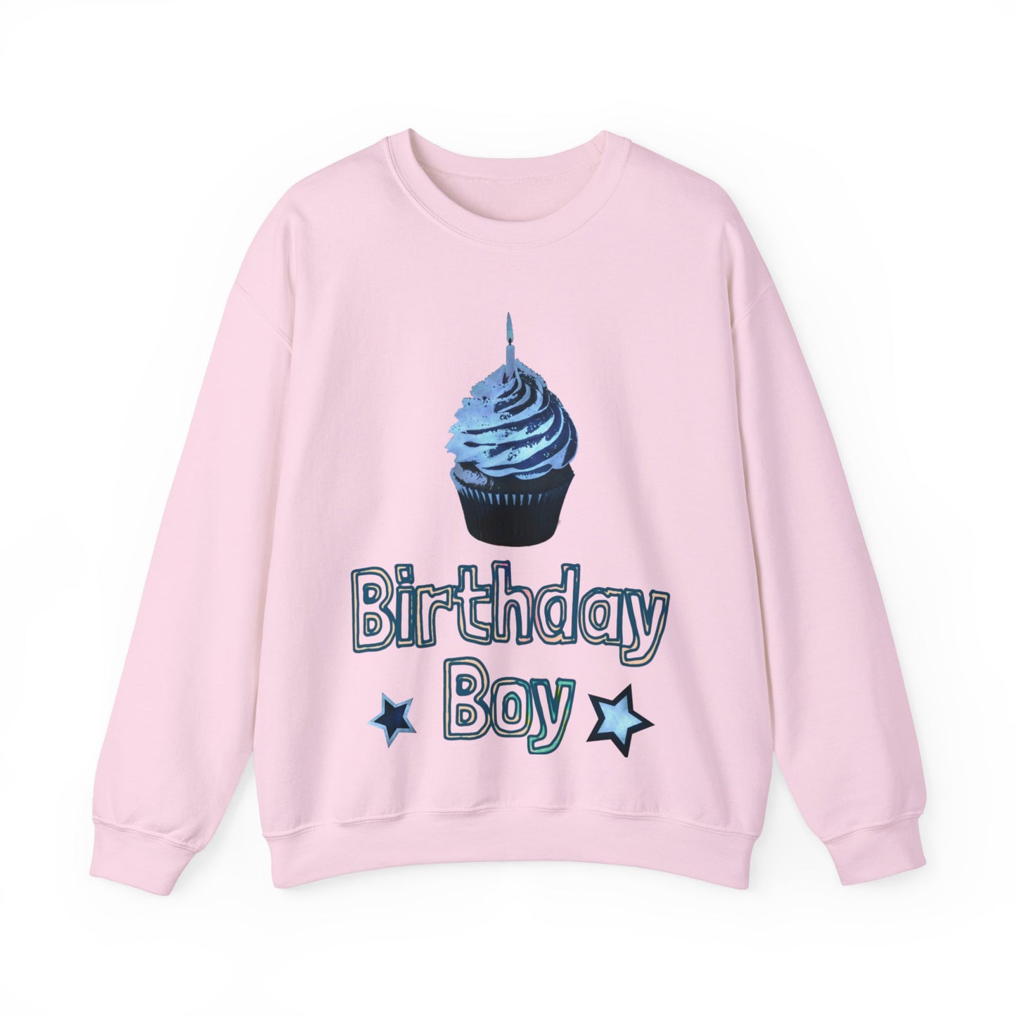 Birthday Boy Blue Cupcake Grunge look Unisex Heavy Blend™ Crewneck Sweatshirt