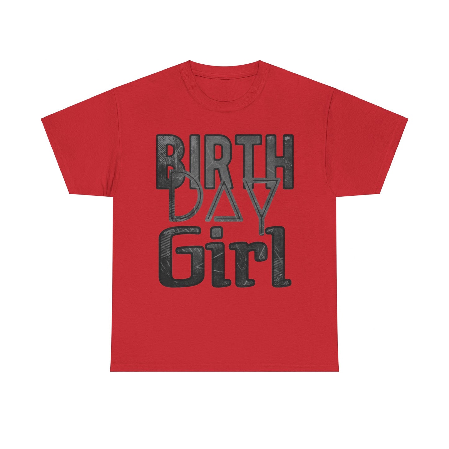 Birthday Girl Dark Grey Grunge Look Unisex Heavy Cotton Tee