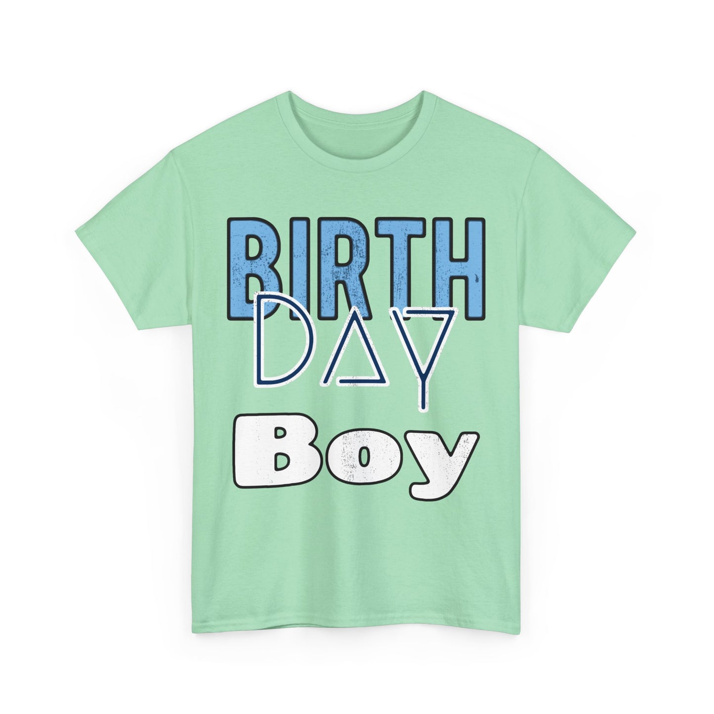 Birthday Boy Blue Washed Look Unisex Heavy Cotton Tee