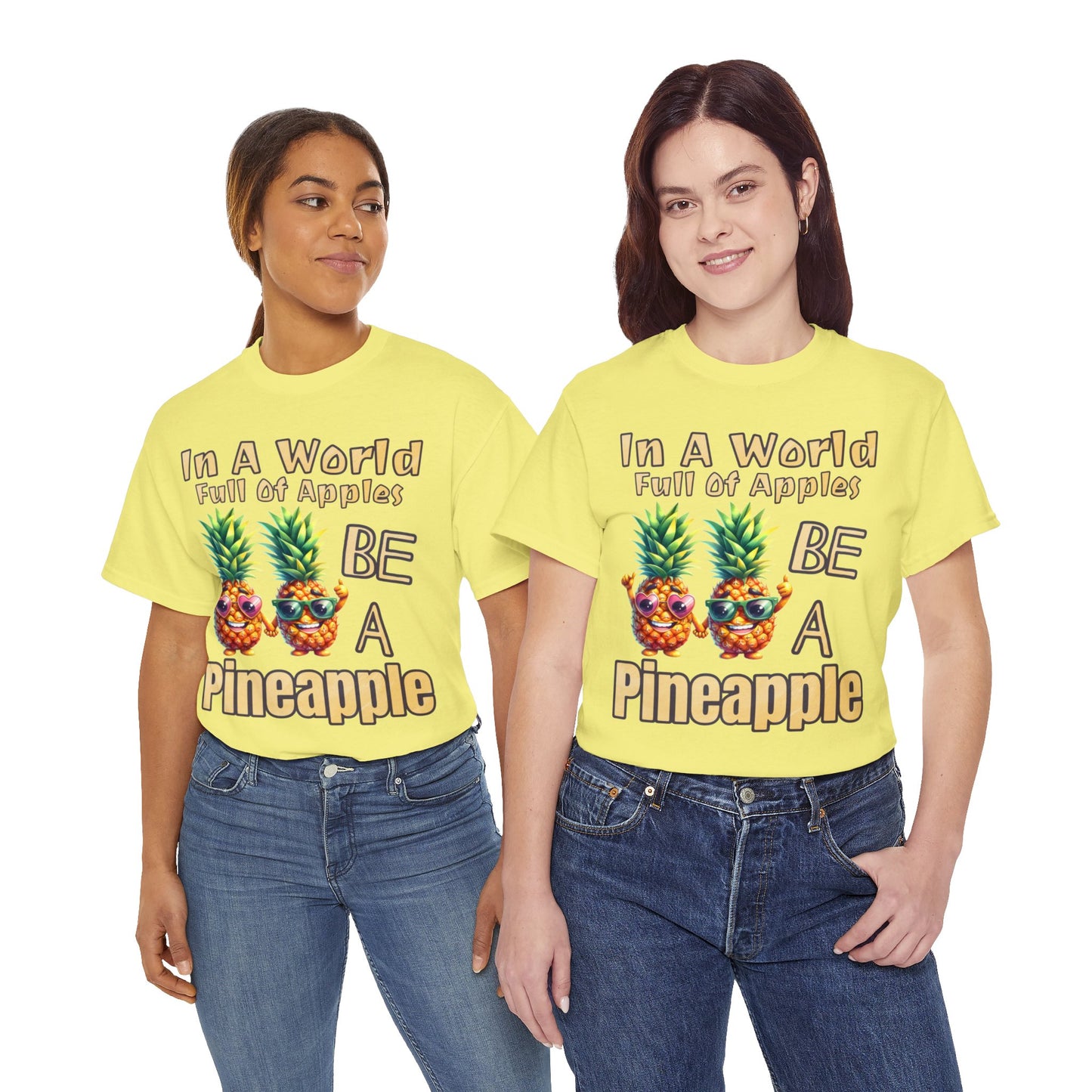 Cool Pineapple Couple Mr & Mrs Unisex Heavy Cotton Tee