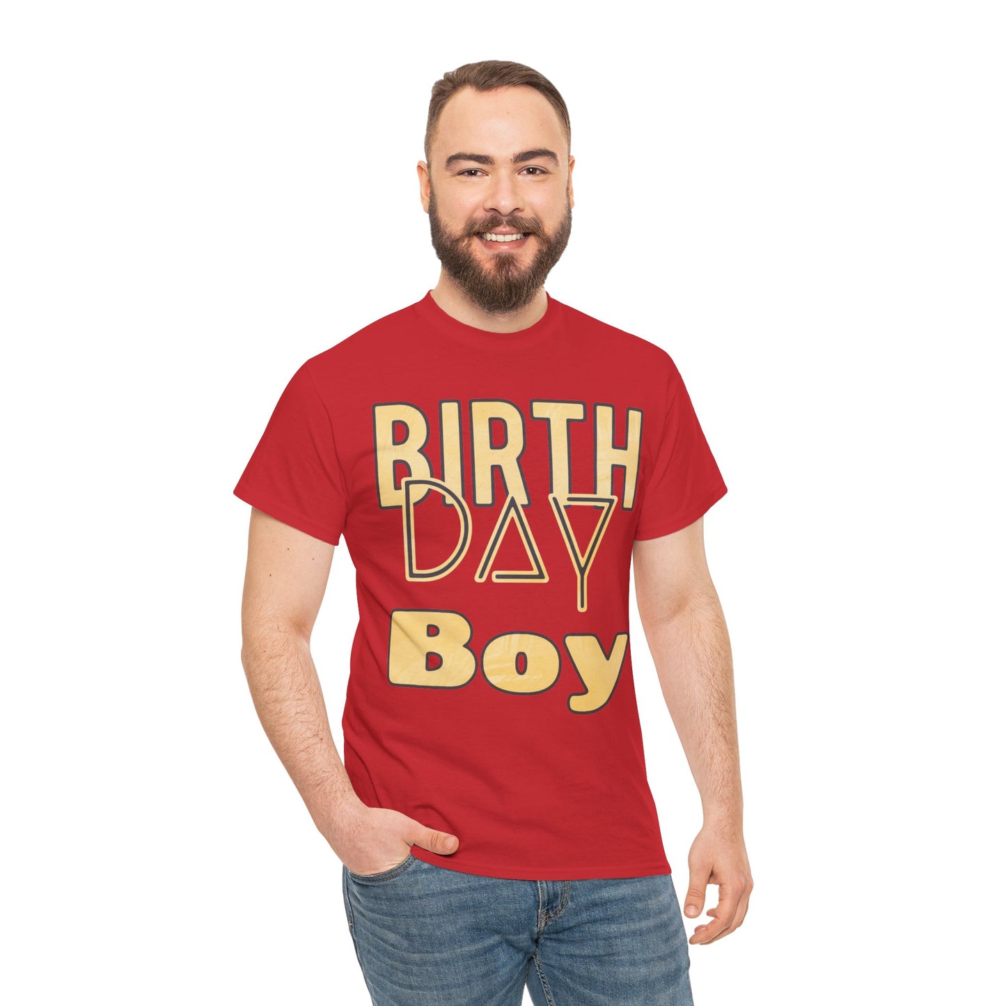 Birthday Boy Gold Washed Look Unisex Heavy Cotton Tee