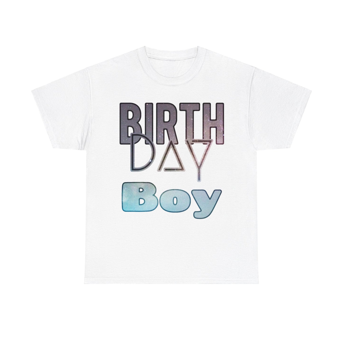 Birthday Boy Stars In Dark Sky Unisex Heavy Cotton Tee