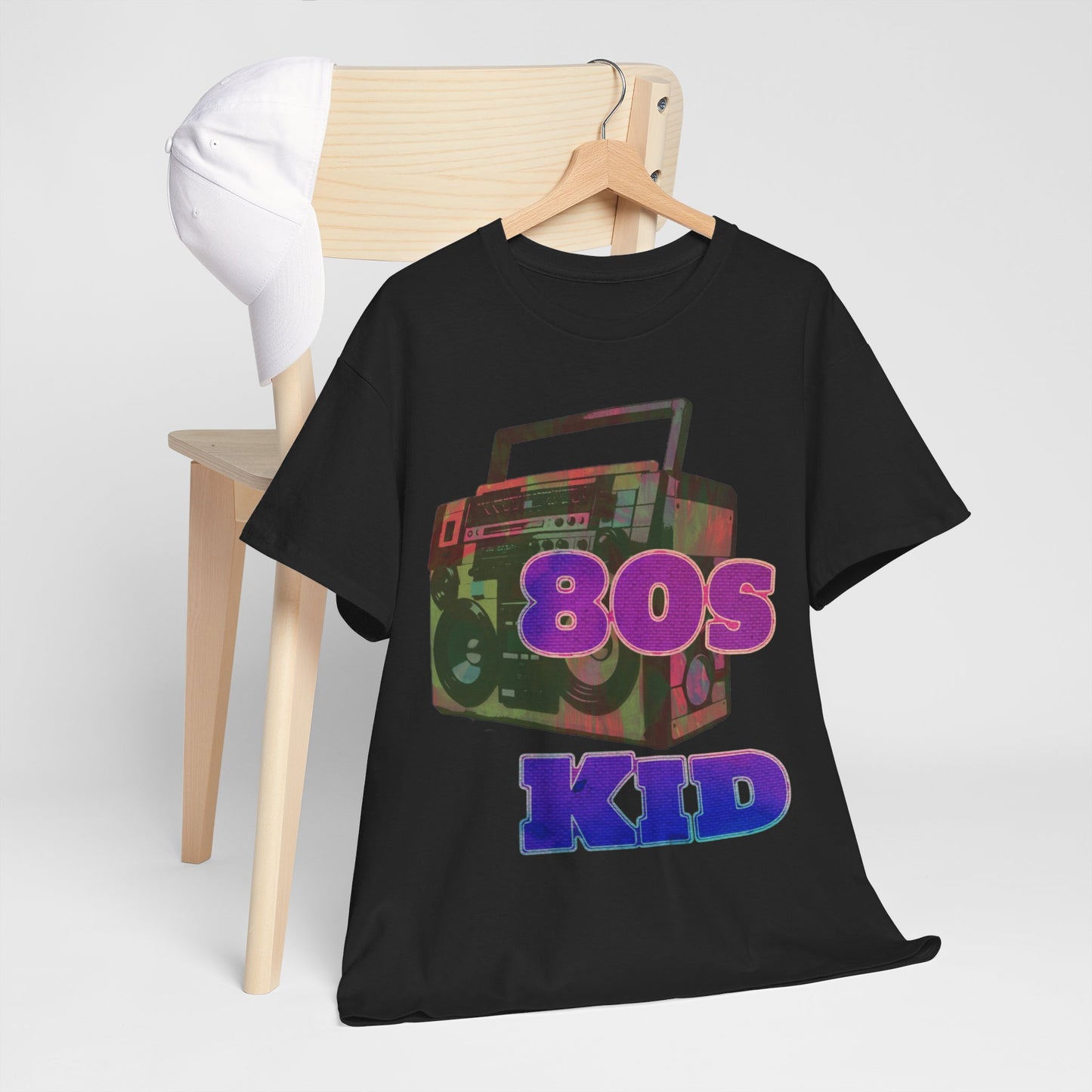 80s Kid Stunning Boombox design Unisex Heavy Cotton Tee