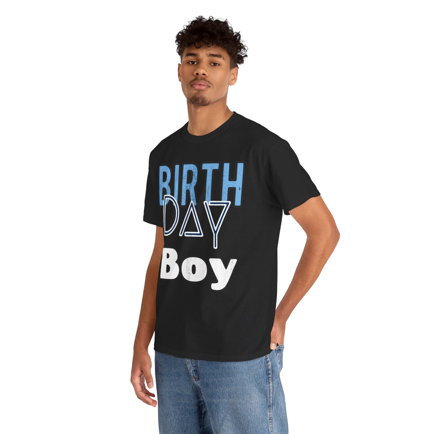 Birthday Boy Blue Washed Look Unisex Heavy Cotton Tee