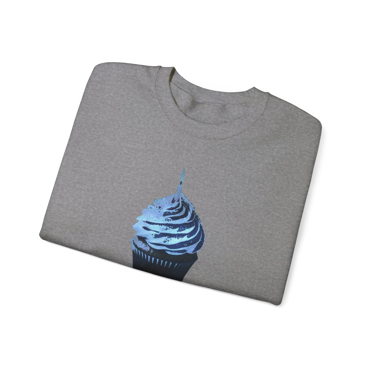 Birthday Boy Blue Cupcake Grunge look Unisex Heavy Blend™ Crewneck Sweatshirt