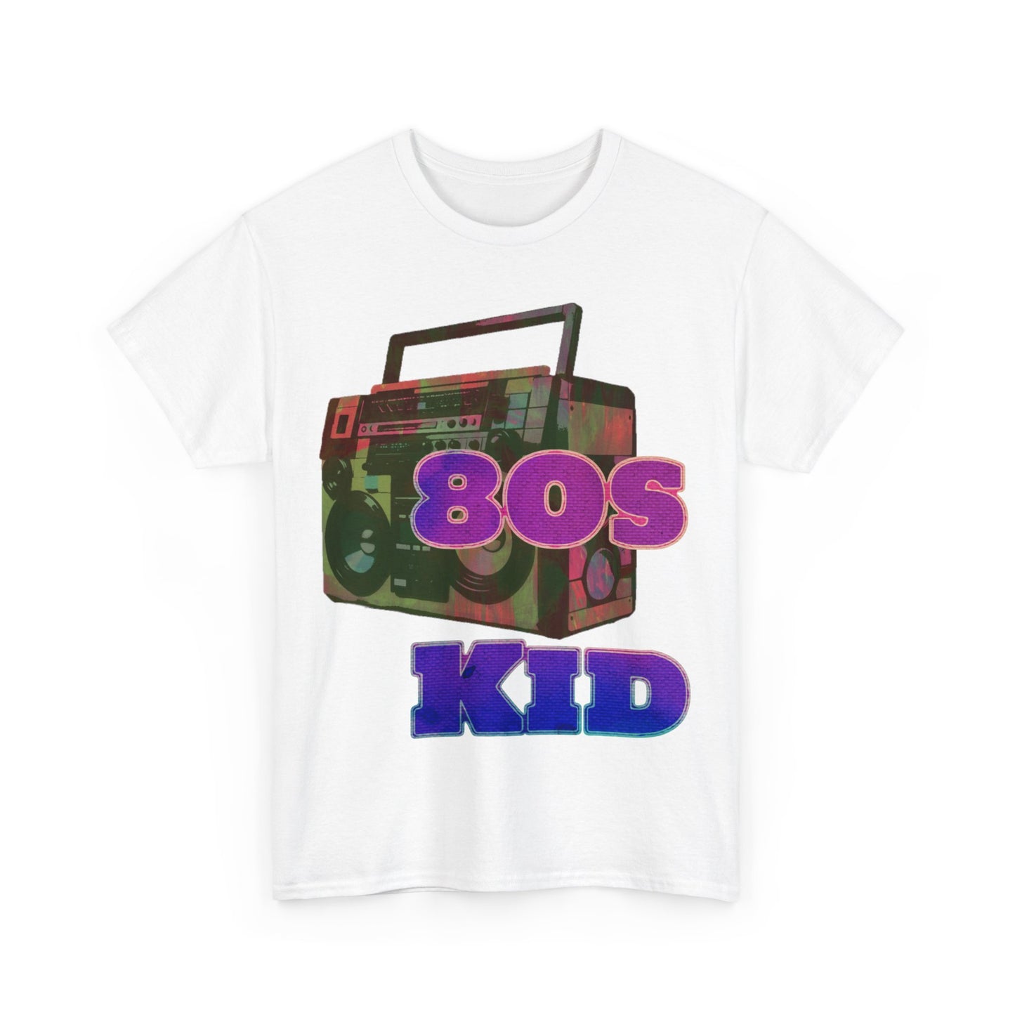 80s Kid Stunning Boombox design Unisex Heavy Cotton Tee