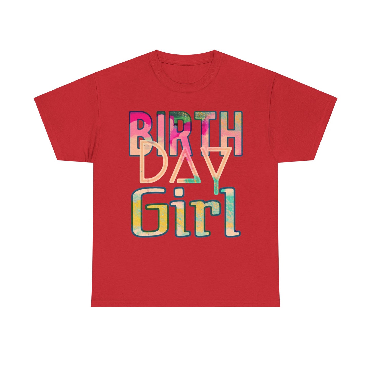 Birthday Girl Pink Street Art Unisex Heavy Cotton Tee